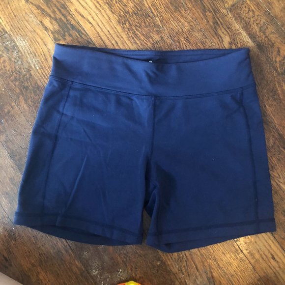 Athleta Pants - Athleta High Rise Navy Blue Bike Shorts Size Small